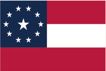 1st National 11 Stars 12"x18" Stick Flag ROUGH TEX® 100D 30" Wooden Staff UDC SCV First National Grave Flags