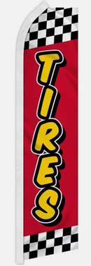 Tires 11.5'x2.5' Windless Full Sleeve Swooper Flag Rough Tex® Knit Feather