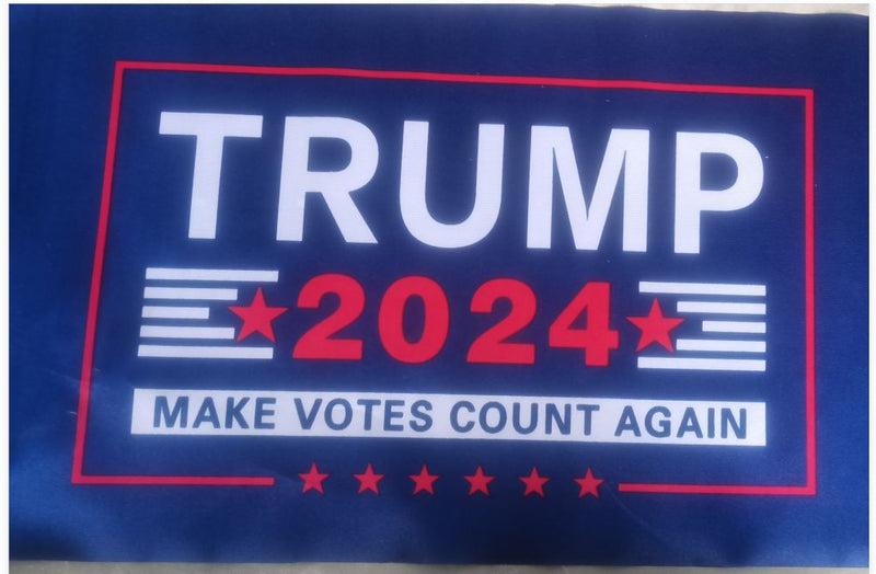 Trump 2024 Make Votes Count Again 12"x18" Double Sided Flag ROUGH TEX® 68D