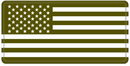 USA American Olive Embossed License Plate