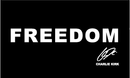 Freedom Charlie Kirk Signature Black 3'X5' Flag ROUGH TEX® 100D