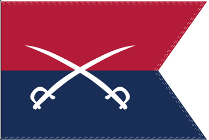 Custer Guidon 12"x18" Stick Flag ROUGH TEX® 100D 30" Wooden Stick