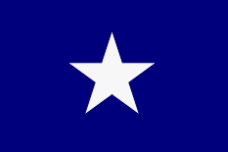 Bonnie Blue 3'x5' Embroidered Flag ROUGH TEX® Cotton with Sleeve & Ties