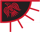 Viking Raven Red & Black 3'x4' Flag ROUGH TEX® 100D