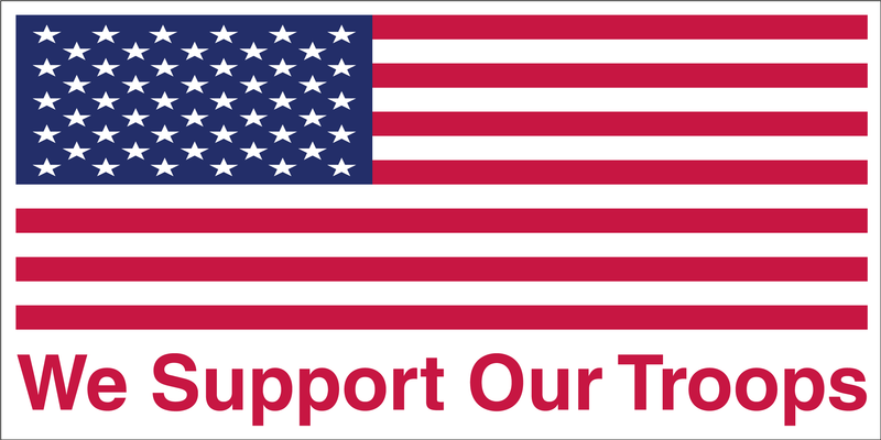 We Support Our Troops USA Bumper Sticker