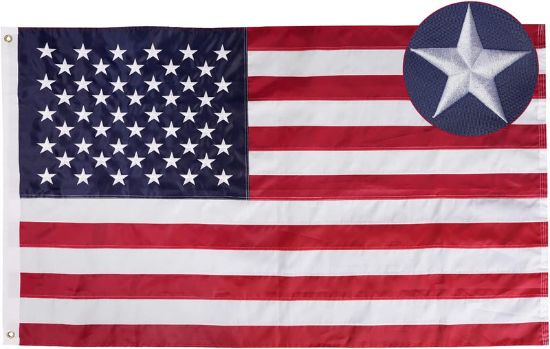 American Flag USA Nylon Flags 3'x5' Brass Grommets U.S.A.