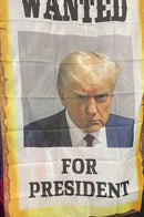 Wanted for President Trump Mug Shot 2024 USA 3'X5' Flag ROUGH TEX® 100D