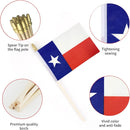 Texas 4"×6" Stick Flags Wood Staff Gold Spears