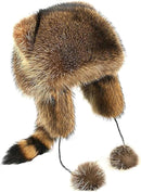 European Coon Skinned Hats Davy Crockett Daniel Boone Hats Winter Warm
