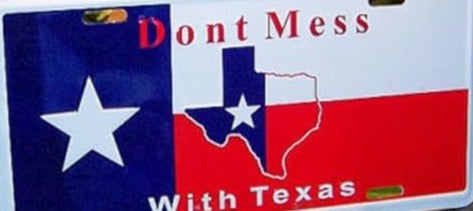 Texas Flag Embossed License Plates Don't Mess With Texas Auto Tag Aluminum