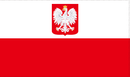 Old Poland 2'x3' Stick Flag ROUGH TEX® 100D 48" Wooden Stick