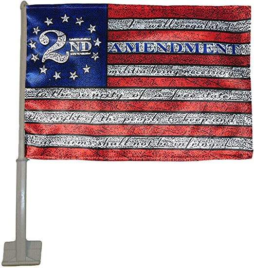 2nd Amendment Betsy Ross 12"x18" Double Sided Car Flag ROUGH TEX® 100D Nylon