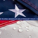 American Flag 2.5'x4' 210D Nylon USA Embroidered Stars Sewn Stripes Sleeved House Banner