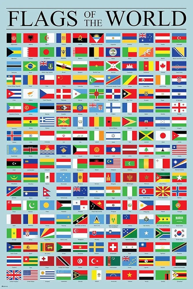 Country Flags Sale 3'x5' 68d Polyester All Nations I (Iceland-Rwanda) to R 12 Packs Clearance Sale