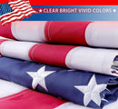 American Flag 3x5 Feet 600D 2 Ply Poly Heavy Duty USA Embroidered Stars Sewn Stripes