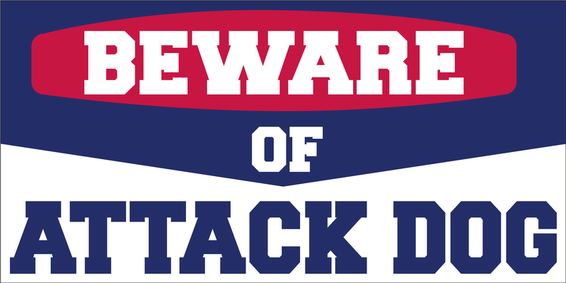 Beware Of Attack Dog Bumper Sticker