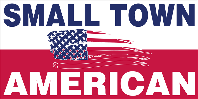 Small Town American USA Bumper Sticker