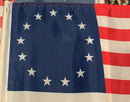 Betsy Ross 12''X18'" Flags With Stick - Rough Tex ®100D Colonial US Soldiers Grave Marker Flags by the Sons of American Revolution