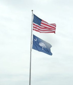 USA & South Carolina Large Flag Sets Outdoor Heavy Duty