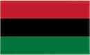 Pan African 3'X5' Flag ROUGH TEX® 100D