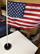 Wooden Stick Flag Base Black 4"x4"x1.5"