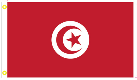 Tunisia 3'X5' Flag ROUGH TEX® 100D