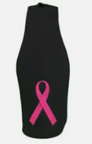 Pink Ribbon Black Bottle Jacket Drink Koozie Rough Tex®