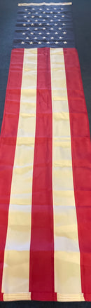 USA American Pulldown Banner 12.5"x80" Embroidered Flag ROUGH TEX® 420D Sewn Nylon Stripes