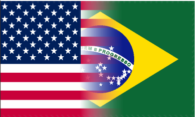 USA Brazil Fade 3'X5' Flag ROUGH TEX® 100D