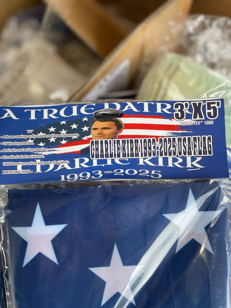 A True Patriot Charlie Kirk Flags 2025 3x5 Feet