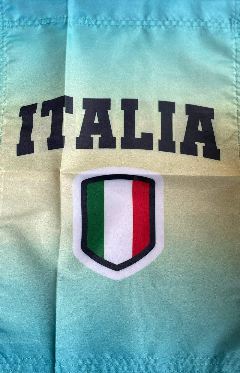 Italia Blue Crest Garden Flag 12x18 Inches Italy Football Club
