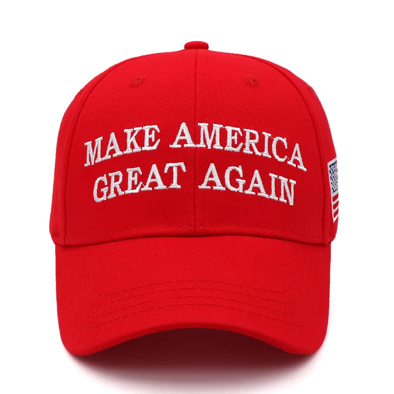 45 47 MAGA Make America Great Again Red USA Flag Caps Trump 2024