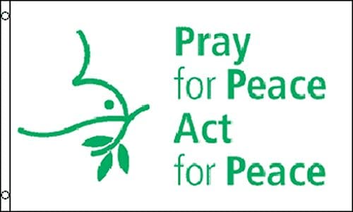 Pray For Peace Act For Peace 3'X5' Flag ROUGH TEX® 68D