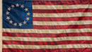 Betsy Ross Tea Stained 2'x3' Embroidered Flag ROUGH TEX® COTTON