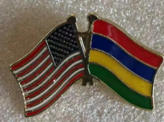 USA & Mauritius Friendship Lapel Pin
