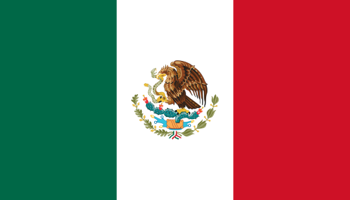 Mexico 12"x18" Stick Flag ROUGH TEX® 100D 30" Wooden Stick