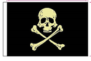 Pirate Skull & Bones 12"x18" Double Sided Flag With Grommets ROUGH TEX® 100D