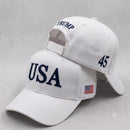 Trump USA White Embroidered Hat | American Patriotic Hat