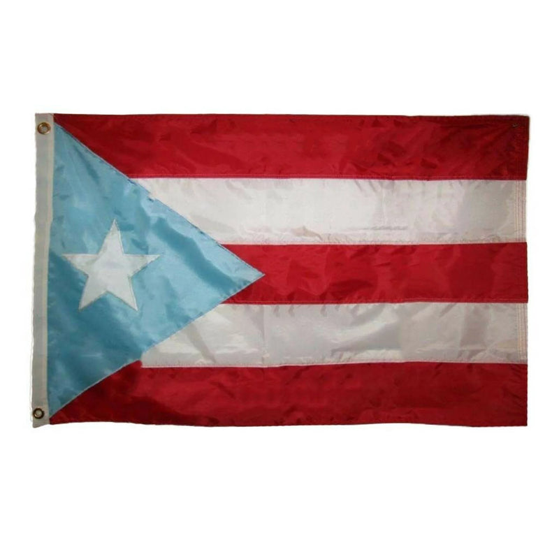 Puerto Rico Caribbean Light Blue 2'x3' Embroidered Flag ROUGH TEX® 210D Oxford Nylon