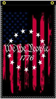 We The People 1776 Red 3'X5' Flag ROUGH TEX® 100D with Sleeves & Grommets