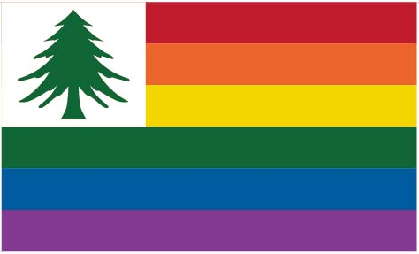 New England Pride Rainbow 3'X5' Flag ROUGH TEX® 100D