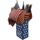 American Flags 100% Cotton Made in USA 8"×12" Stick Flags 100 Pack