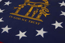 Government Specification Georgia 5'X9.5' Cotton Burial Flag 100% Canvas State Banner