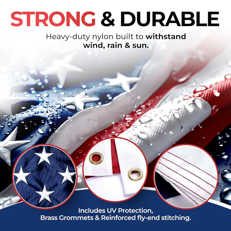 American Flags Clearance Sale 3x5 Feet USA Overstock Nylon Embroidered