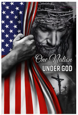 One Nation Under God USA 12"x18" 100D ROUGH TEX® Garden Flag