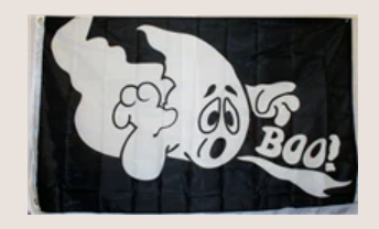 Halloween Ghost Boo 3'X5' Flag ROUGH TEX® 100D