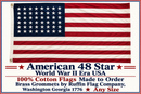 American Custom Made Cotton USA 48 Stars Flags In Stock & Made to Order