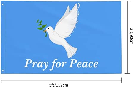 Pray For Peace Dove Blue 3'X5' Flag ROUGH TEX® 68D