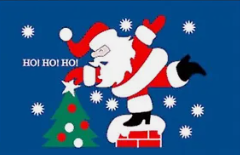 Christmas Santa Chimney 3'X5' Flag ROUGH TEX® 68D