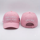 Make America Great Again Light Pink Hat — 4-Sided Premium Embroidered | Trump 45-47 | USA Flag Patch (Copy)